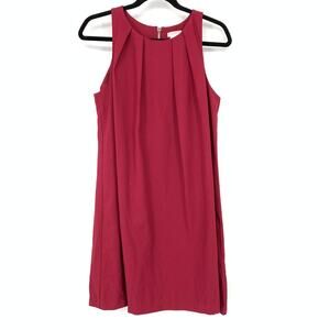 Urban Outfitters Cooperative Shift Dress Womens Size M Red Sleeveless Pleated